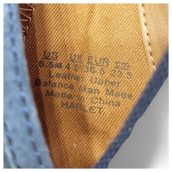 NEW Franco Sarto Harlet Sandals Block Heel Slingback Blue Suede Size 6.5M - Picture 12 of 12